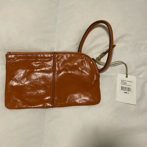 HOBO Brown Tan Amber 100% Genuine Leather small purse handbag NWT